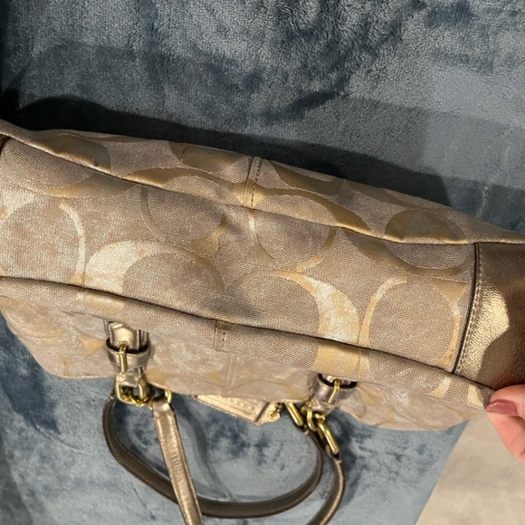 Coach Chelsea Gold Patina Purse - Picture 2 of 8